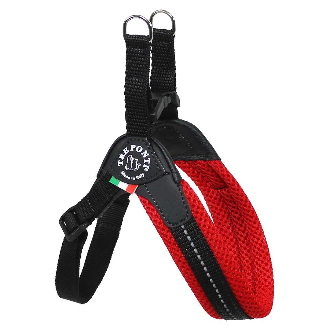 TrePonti Mesh Adjustable Reflective Red Dog Step-In Harness size 3.5