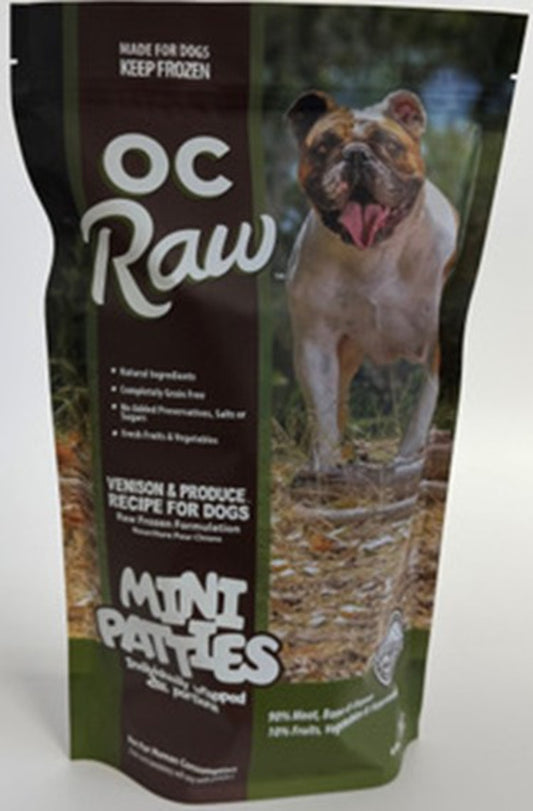 OC Raw Frozen Raw Venison & Produce Mini Patties 4lb