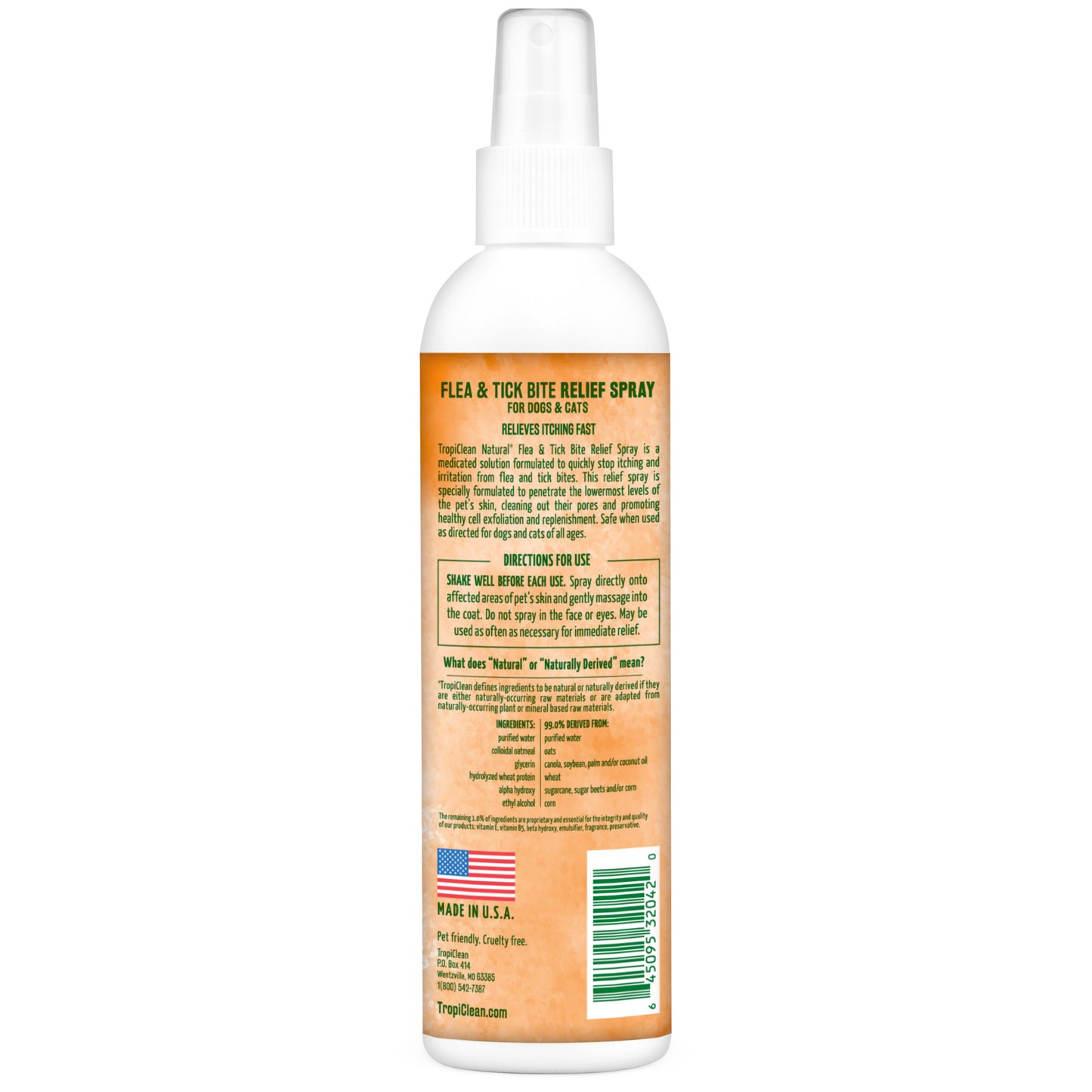 Tropiclean Flea & Tick Bite Relief Spray For Pets 12-oz