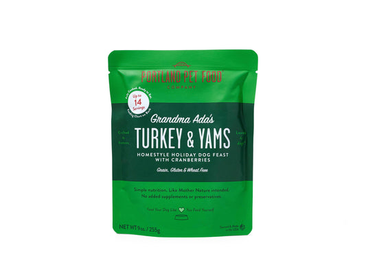 Portland Pet Food Company Grandma Ada's Turkey and Yams Homestyle Dog Meal